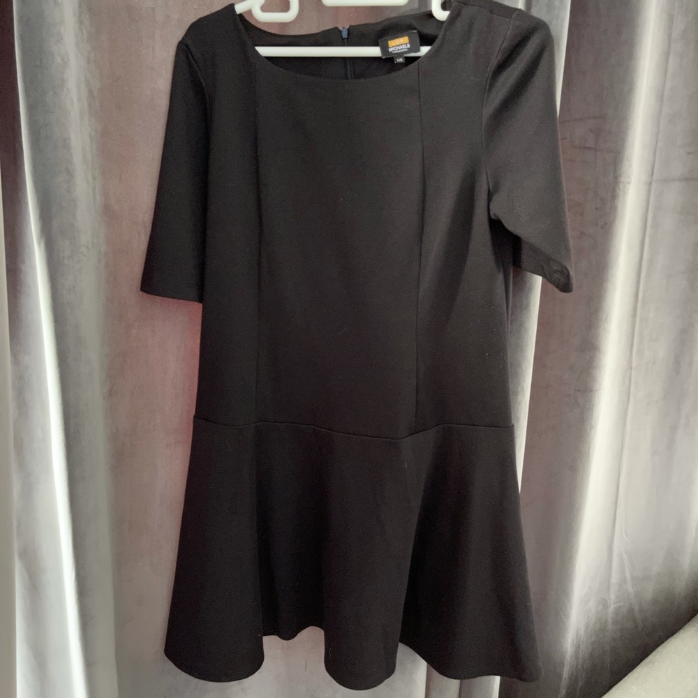 Black a line dress